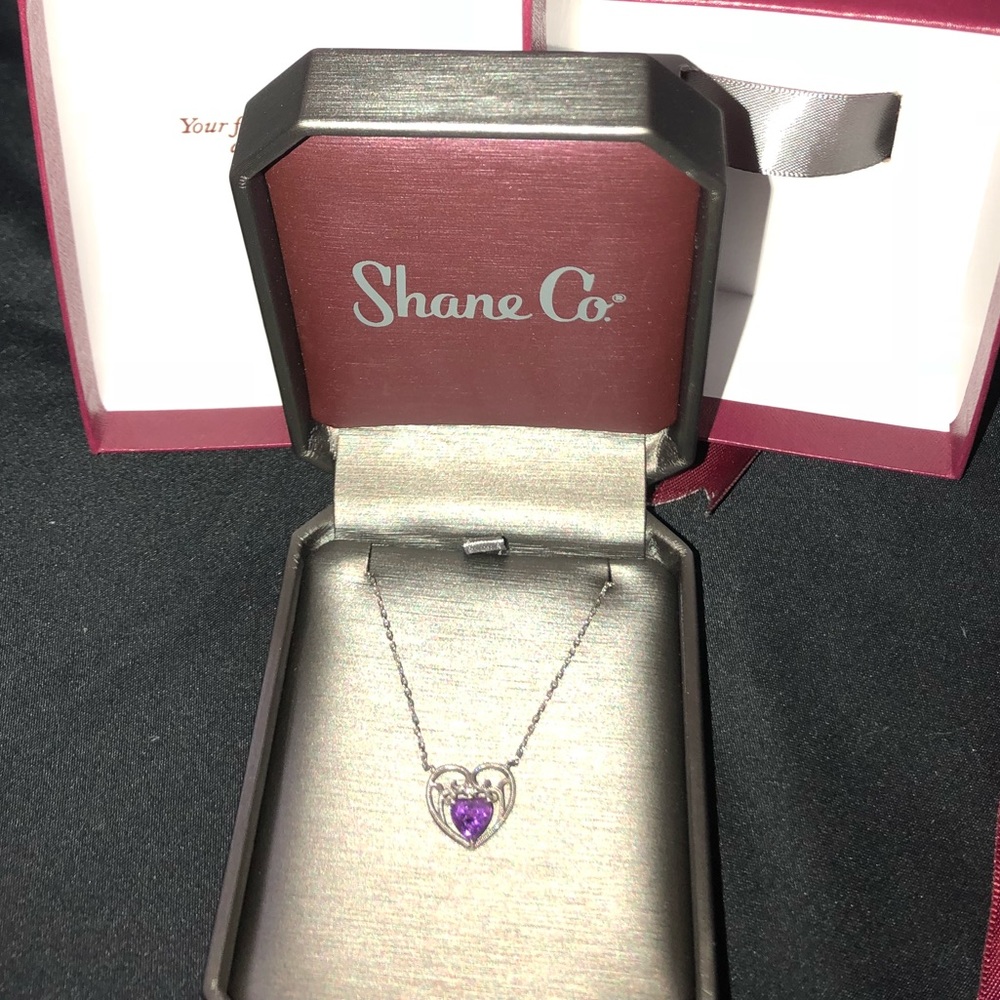 Diamond and amethyst Shane co necklace
